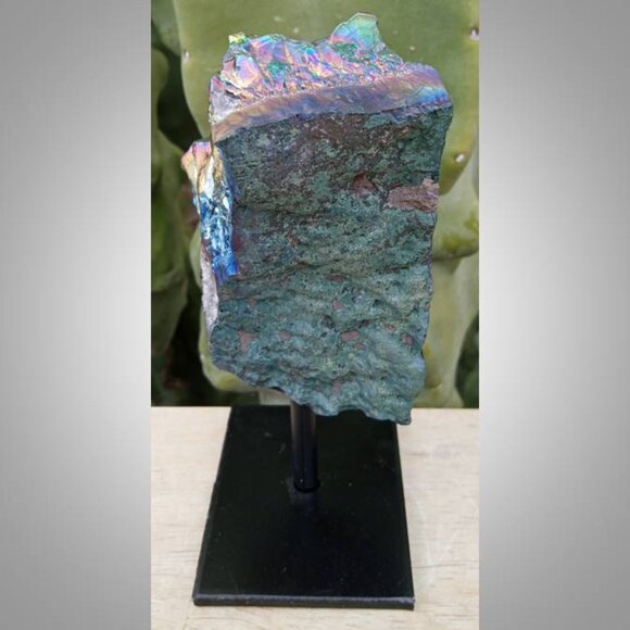 ❤️ titanium covered AMETHYST stone crystal on stand #1 - Picture 6 of 7